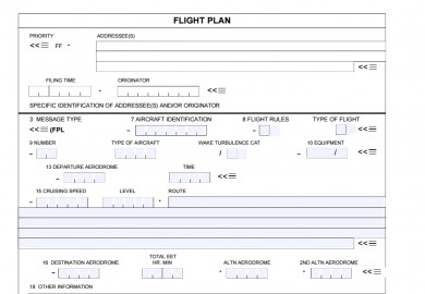 ICAO Letový plán